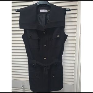 Calvin Klein black thick button down vest